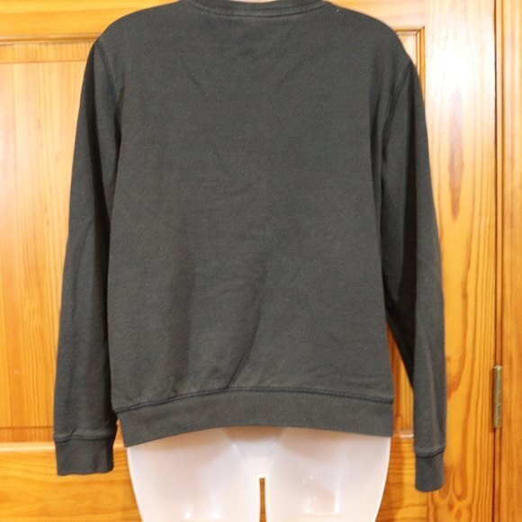 PINK Victoria's Secret Spellout Logo Pullover Sweatshirt Tropical Print Black SM - Picture 5 of 6